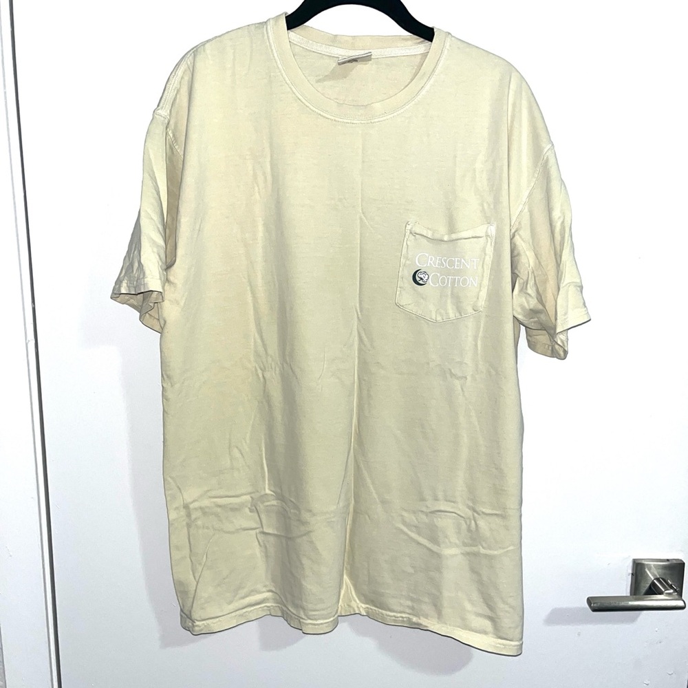 Yellow Crescent Cotton (Comfort Colors) T-Shirt Size: L
